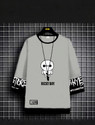 NB NICKY BOY Men Graphic Print Round Neck Cotton Blend Light Green T-Shirt