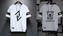 NB NICKY BOY Pack of 2 Men Graphic Print Round Neck Cotton Blend White, Grey T-Shirt