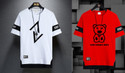 NB NICKY BOY Pack of 2 Men Graphic Print Round Neck Cotton Blend White T-Shirt