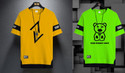 NB NICKY BOY Pack of 2 Men Graphic Print Round Neck Cotton Blend Yellow T-Shirt