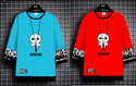 NB NICKY BOY Graphic Print Men Round Neck Light Blue, Red T-Shirt