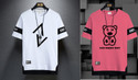 NB NICKY BOY Pack of 2 Men Graphic Print Round Neck Cotton Blend White T-Shirt