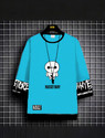 NB NICKY BOY Graphic Print Men Round Neck Light Blue T-Shirt