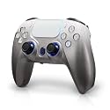 NBCP For PS4 Wireless Controller, Compatible With PS4/PS3/PC/iOS/Android,Six-Axis Gyroscope, Dual Vibration,1200mAh Battery,Dual Hall Effect Triggers,Touchpad,Turbo Function (Grey)