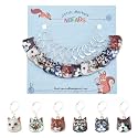 NBEADS 12 Pcs Cat Stitch Markers, 6 Styles Alloy Enamel Cat Crochet Stitch Marker Charms Removable Locking Stitch Marker for Knitting Weaving Sewing Accessories Quilting Handmade Jewelry