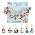 NBEADS 12 Pcs Cup Cat Stitch Markers, 6 Colors Alloy Enamel Cat Crochet Stitch Marker Charms Removable Locking Stitch Marker for Knitting Weaving Sewing Accessories Quilting Handmade Jewelry