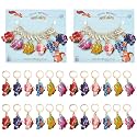 NBEADS 24 Pcs Butterfly Stitch Markers, Enamel Alloy Crochet Stitch Marker Charms Removable Locking Stitch Marker for Knitting Weaving Sewing Accessories Quilting Handmade Jewelry