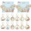 NBEADS 24 Pcs Cat Stitch Markers, Enamel Alloy Crochet Stitch Marker Charms Removable Locking Stitch Marker for Knitting Weaving Sewing Accessories Quilting Handmade Jewelry
