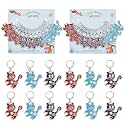 NBEADS 24 Pcs Cat Stitch Markers, 3 Colors Alloy Enamel Crochet Stitch Marker Charms Locking Stitch Marker with 304 Stainless Steel Clasp for Crochet Accessories Quilting Jewelry Making