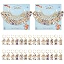 NBEADS 28 Pcs Cat Charm Stitch Markers, 7 Styles Alloy Enamel Cute Cat Crochet Charms Removable Locking Stitch Marker with 304 Stainless Steel Clasp for Sewing Accessories Quilting Jewelry