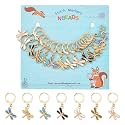 NBEADS 28 Pcs Dragonfly Stitch Markers, Alloy Enamel Crochet Stitch Marker Charms Locking Stitch Marker with 304 Stainless Steel Clasp for Crochet Weaving Sewing Accessories Jewelry Making