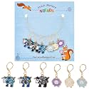NBEADS 6 Pcs Sheep Stitch Markers, Alloy Enamel Crochet Stitch Marker Charms Locking Knitting DIY Handmade Gift for Weaving Sewing Accessories Quilting Jewelry Making