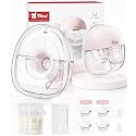 NCVI Hands Free Breast Pump, Wearable Breastfeeding Pump, Portable Rechargeable Milk Pump with LED Display, Low Noise &amp; Discreet