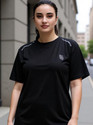 ND Solid Women Round Neck Black T-Shirt