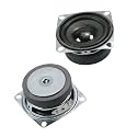ND TECH 2 inch Square 4 Ohm 3 Watt Black Full Range Speaker, Woofer for DIY Projects and Kits (Pack of 2)