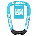 NDakter Bike Lock, 5 Digit Combination Heavy Duty Anti Theft Bicycle Chain Lock, 2.62/3.2/4.27/5/6Ft Long, High Security Resettable, Suitable for Bike, Scooter, Door, Gate, Fence-4/6mm Thick