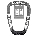 NDakter Bike Lock, 5 Digit Combination Heavy Duty Anti Theft Bicycle Chain Lock, 2.62/3.2/4.27/5/6Ft Long, High Security Resettable, Suitable for Bike, Scooter, Door, Gate, Fence-4/6mm Thick