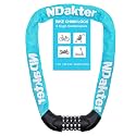 NDakter Bike Lock, 5 Digit Combination Heavy Duty Anti Theft Bicycle Chain Lock, 2.62/3.2/4.27/5/6Ft Long, High Security Resettable, Suitable for Bike, Scooter, Door, Gate, Fence-4/6mm Thick