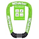 NDakter Bike Lock, 5 Digit Combination Heavy Duty Anti Theft Bicycle Chain Lock, 2.62/3.2/4.27/5/6Ft Long, High Security Resettable, Suitable for Bike, Scooter, Door, Gate, Fence-4/6mm Thick