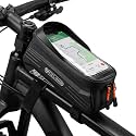 NDakter Bike Phone Bag, Waterproof Top Tube Bicycle Front Frame Bag with TPU Touch, EVA Hard Shell Bike Phone Holder Bag 1.9L Large Capacity Cycling Pouch for Phones Under 7", E-Bike Accessories