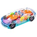 Ndas International 3D Transparent Car with 360 Degree Rotation | Gear Simulation Mechanical Car with Light &amp; Sound | Car Toy for Kids (car)