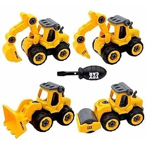 construction vehicles for kids pretend play toy trucks play set building vehicles set for kids 3-14 years construction toy 4pcs