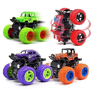 ndas international double flip 360 degree drift stunt racing car toy for kids - off road vehicle - 4wd rc car with led headlights multi colour