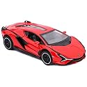 Ndas International Exclusive Alloy Metal Pull Back Die-cast Car 1:32 Lamborgini Squadra Corse Diecast Metal Pullback Toy car with Openable Doors &amp; Light, Music Boys Toys for Kids【Colors as Per Stock】
