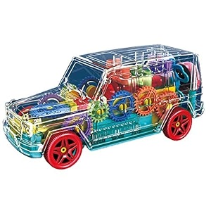 ndas international musical and 3d lights kids multicolor transparent toy gears concept toys for 2 to 5 year kids jeep
