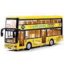 Ndas International Plastic Pull Back Bus, 1 Pull Back Bus, Assorted Colour (Multicolour)