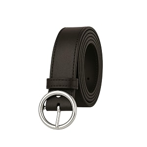 NDDLEMAN Womens Vegan Leather Belt with Round