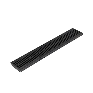 nds 243-1 spee-d channel drain grate 4-18-inch wide x 2-feet long for driveways patios pool decks and commercial areas plastic black