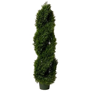 nearly natural 5482 double pond cypress 439h spiral topiary uv resistant with 1036 leaves indooroutdoor