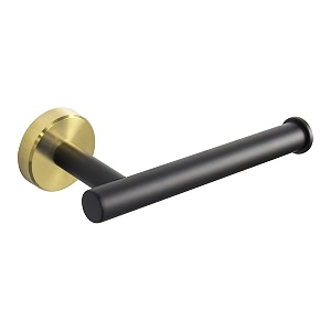 nearmoon bathroom toilet paper holder premium sus304 stainless steel rustproof wall mounted toilet roll holder for bathroom kitchen washroom black and gold