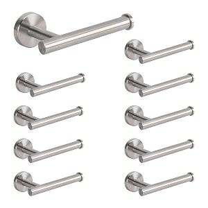 nearmoon bathroom toilet paper holder premium sus304 stainless steel rustproof wall mounted toilet roll holder for bathroom kitchen 3 pack brushed nickel