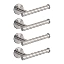NearMoon Bathroom Toilet Paper Holder, Premium SUS304 Stainless Steel Rustproof Wall Mounted Toilet Roll Holder for Bathroom, Kitchen (4 Pack, Brushed Nickel)