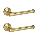 NearMoon Bathroom Toilet Paper Holder, Premium SUS304 Stainless Steel Rustproof Wall Mounted Toilet Roll Holder for Bathroom, Kitchen (2 Pack, Brushed Gold)