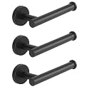 NearMoon Bathroom Toilet Paper Holder, Premium SUS304 Stainless Steel Rustproof Wall Mounted Toilet Roll Holder for Bathroom, Kitchen (3 Pack, Matte Black)