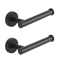NearMoon Bathroom Toilet Paper Holder, Premium SUS304 Stainless Steel Rustproof Wall Mounted Toilet Roll Holder for Bathroom, Kitchen (2 Pack, Matte Black)
