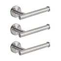 NearMoon Bathroom Toilet Paper Holder, Premium SUS304 Stainless Steel Rustproof Wall Mounted Toilet Roll Holder for Bathroom, Kitchen (3 Pack, Brushed Nickel)