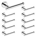 NearMoon Bathroom Toilet Paper Holder, Premium SUS304 Stainless Steel Rustproof Wall Mounted Toilet Roll Holder for Bathroom, Kitchen (10 Pack, Chrome Finish)