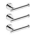 NearMoon Bathroom Toilet Paper Holder, Premium SUS304 Stainless Steel Rustproof Wall Mounted Toilet Roll Holder for Bathroom, Kitchen (3 Pack, Chrome Finish)