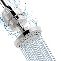 NearMoon Filtered Shower Head, High Pressure Rain Fixed Showerhead Rainfall 5-Setting with 15 Stage Filter Cartridge- Relaxed Shower Experience Even at Low Water Flow & Pressure (Chrome Finish)
