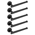 NearMoon Hand Towel Holder/Towel Ring, Thicken Stainless Steel Hand Towel Bar for Bathroom, Rustproof Wall Mounted Towel Rack, Contemporary Style Bath Accessories, 9 Inch (5 Pack, Matte Black)