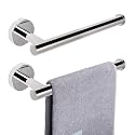 NearMoon Hand Towel Holder/Towel Ring, Thicken Stainless Steel Hand Towel Bar for Bathroom, Rustproof Wall Mounted Towel Rack, Contemporary Style Bath Accessories, 9 Inch (2 Pack, Chrome Finish)