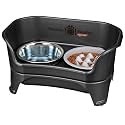 Neater Feeder Express Mess Proof Dog Bowls Elevated for Medium and Large Breed – Made in USA – No Spill Raised Slow Feeder Elevated Dog Bowl Stand, Slow Feed Food and Water Bowl Set, Black