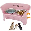 Neater Feeder Express Mess Proof Dog Bowls Elevated for Medium to Large Sized Breed, No Spill Raised Dog Food Bowl Stand, Stainless Steel Food and Water Bowl Set, Pet Dish Feeding Station, Pink