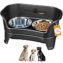 Neater Feeder Express Mess Proof Dog Bowls Elevated for Medium to Large Sized Breed, No Spill Raised Dog Food Bowl Stand, Stainless Steel Food and Water Bowl Set, Pet Dish Feeding Station, Black
