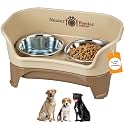 Neater Feeder Express Mess Proof Dog Bowls Elevated for Medium to Large Sized Breed, No Spill Raised Dog Food Bowl Stand, Stainless Steel Food and Water Bowl Set, Pet Dish Feeding Station, Cappuccino