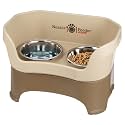 Neater Pet Brands Neater Feeder Deluxe Mess Proof Dog Bowls Elevated for Large Dogs Over 40 lbs, Made in USA, No Spill Raised Dog Food Bowl Stand Feeding Station, Food and Water Bowl Set, Cappuccino